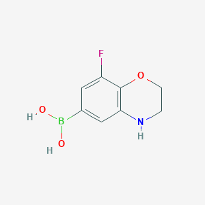molecular formula C8H9BFNO3 B1442754 8-Fluoro-2,3-dihydro-1,4-benzoxazine-6-boronic acid CAS No. 1701449-28-6