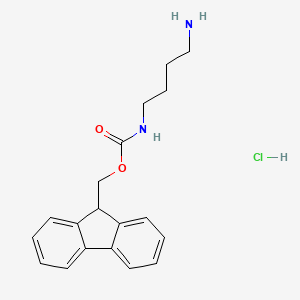 molecular formula C19H23ClN2O2 B1442755 (9H-Fluoren-9-yl)methyl (4-aminobutyl)carbamate hydrochloride CAS No. 321660-77-9
