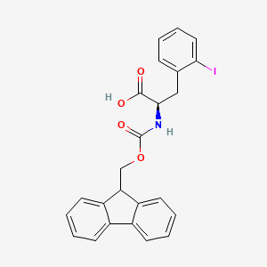 molecular formula C24H20INO4 B1442760 (R)-2-((((9H-荧烯-9-基)甲氧基)羰基)氨基)-3-(2-碘苯基)丙酸 CAS No. 478183-65-2