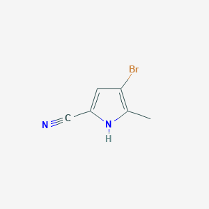 molecular formula C6H5BrN2 B1442763 4-bromo-5-methyl-1H-pyrrole-2-carbonitrile CAS No. 1350521-56-0
