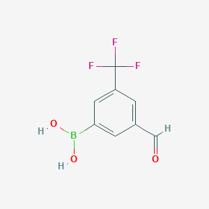molecular formula C8H6BF3O3 B1442764 3-甲酰基-5-(三氟甲基)苯硼酸 CAS No. 1451393-24-0