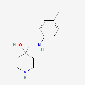 molecular formula C14H22N2O B1442765 4-{[(3,4-Dimethylphenyl)amino]methyl}piperidin-4-ol CAS No. 1353878-30-4