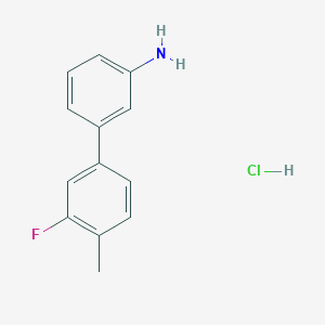 molecular formula C13H13ClFN B1442766 3-(3-Fluoro-4-methylphenyl)aniline, HCl CAS No. 1352318-32-1