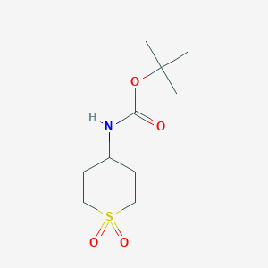 molecular formula C10H19NO4S B1442768 tert-Butyl N-(1,1-dioxothian-4-yl)carbamate CAS No. 595597-01-6