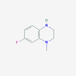 molecular formula C9H11FN2 B1442780 7-Fluoro-1-methyl-1,2,3,4-tetrahydroquinoxaline CAS No. 1354953-50-6