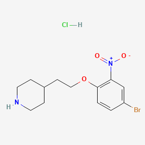 molecular formula C13H18BrClN2O3 B1442787 4-(2-(4-Bromo-2-nitrophenoxy)ethyl)piperidine hydrochloride CAS No. 1219967-96-0