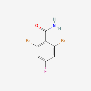 molecular formula C7H4Br2FNO B1442795 2,6-Dibromo-4-fluorobenzamide CAS No. 1805122-40-0