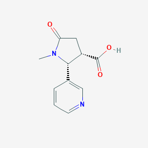 molecular formula C₁₁H₁₂N₂O₃ B014428 rac trans-4-Cotinine Carboxylic Acid CAS No. 161171-06-8