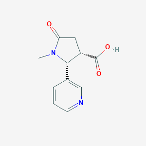 molecular formula C₁₁H₁₂N₂O₃ B014428 (2R,3S)-1-methyl-5-oxo-2-pyridin-3-ylpyrrolidine-3-carboxylic acid CAS No. 161171-06-8