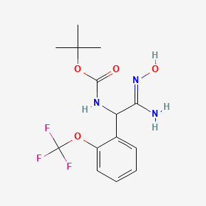 tert-butyl N-[(N'-hydroxycarbamimidoyl)[2-(trifluoromethoxy)phenyl]methyl]carbamate