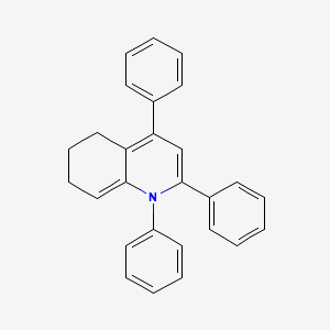 molecular formula C27H23N B14428063 Quinoline, 1,5,6,7-tetrahydro-1,2,4-triphenyl- CAS No. 84202-36-8