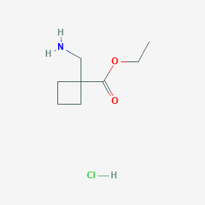 molecular formula C8H16ClNO2 B1442812 Ethyl 1-(aminomethyl)cyclobutane-1-carboxylate hydrochloride CAS No. 1269021-92-2