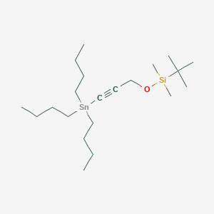 molecular formula C21H44OSiSn B14428217 Silane, (1,1-dimethylethyl)dimethyl[[3-(tributylstannyl)-2-propynyl]oxy]- CAS No. 81535-79-7
