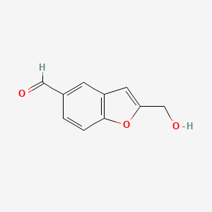 molecular formula C10H8O3 B1442827 2-(Hydroxymethyl)benzofuran-5-carbaldehyde CAS No. 1253732-40-9