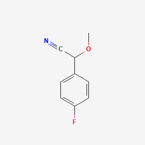 molecular formula C9H8FNO B1442838 2-(4-Fluorophenyl)-2-methoxyacetonitrile CAS No. 1354961-79-7