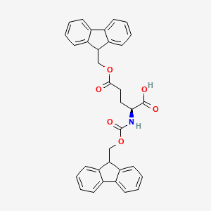 (S)-5-((9H-Fluoren-9-yl)methoxy)-2-((((9H-fluoren-9-yl)methoxy)carbonyl)amino)-5-oxopentanoic acid