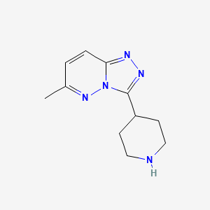 molecular formula C11H15N5 B1442853 4-{6-Methyl-[1,2,4]triazolo[4,3-b]pyridazin-3-yl}piperidine CAS No. 1249085-98-0