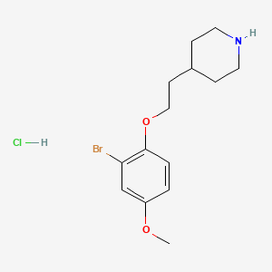 molecular formula C14H21BrClNO2 B1442861 4-[2-(2-Bromo-4-methoxyphenoxy)ethyl]piperidine hydrochloride CAS No. 1219964-12-1