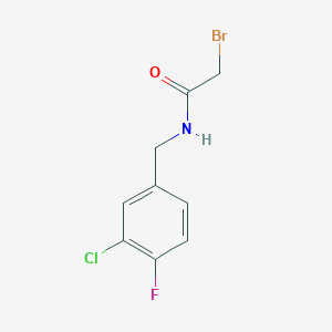 molecular formula C9H8BrClFNO B1442866 2-溴-n-(3-氯-4-氟苄基)乙酰胺 CAS No. 1341784-72-2