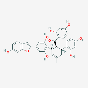 molecular formula C34H28O9 B144287 Mulberrofuran C CAS No. 77996-04-4