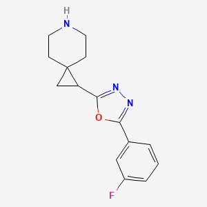 1-[5-(3-Fluorophenyl)-1,3,4-oxadiazol-2-yl]-6-azaspiro[2.5]octane