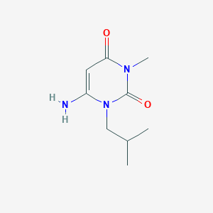 molecular formula C9H15N3O2 B014429 6-氨基-1-异丁基-3-甲基嘧啶-2,4(1H,3H)-二酮 CAS No. 58481-39-3