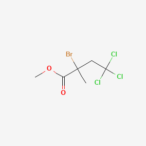 molecular formula C6H8BrCl3O2 B14429024 Methyl 2-bromo-4,4,4-trichloro-2-methylbutanoate CAS No. 85946-62-9