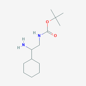 molecular formula C13H26N2O2 B1442918 tert-butyl N-(2-amino-2-cyclohexylethyl)carbamate CAS No. 1270370-49-4
