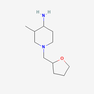 molecular formula C11H22N2O B1442920 3-Methyl-1-((tetrahydrofuran-2-yl)methyl)piperidin-4-amine CAS No. 1250887-72-9