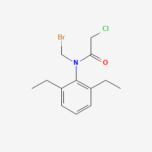 molecular formula C13H17BrClNO B14429252 N-(Bromomethyl)-2-chloro-N-(2,6-diethylphenyl)acetamide CAS No. 81634-15-3