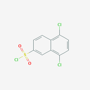 molecular formula C10H5Cl3O2S B1442926 5,8-Dichloronaphthalene-2-sulfonyl chloride CAS No. 1251758-18-5