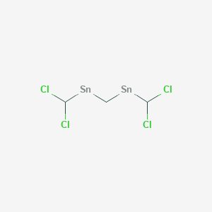 molecular formula C3H4Cl4Sn2 B14429275 Methylenebis[(dichloromethyl)stannane] CAS No. 79992-66-8