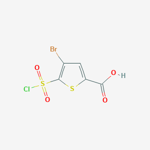 4-Bromo-5-(chlorosulfonyl)thiophene-2-carboxylic acid