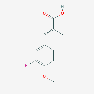 molecular formula C11H11FO3 B1442933 3-(3-Fluoro-4-methoxyphenyl)-2-methylprop-2-enoic acid CAS No. 32004-62-9