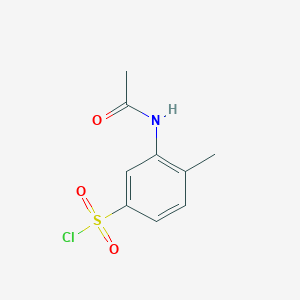 molecular formula C9H10ClNO3S B1442937 3-Acetamido-4-methylbenzene-1-sulfonyl chloride CAS No. 13632-46-7