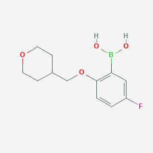 [5-Fluoro-2-(oxan-4-ylmethoxy)phenyl]boronic acid