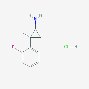 2-(2-Fluorophenyl)-2-methylcyclopropan-1-amine hydrochloride
