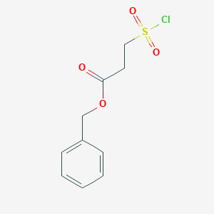 molecular formula C10H11ClO4S B1442946 Benzyl 3-(chlorosulfonyl)propanoate CAS No. 1394041-79-2