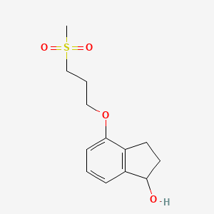 molecular formula C13H18O4S B1442947 4-(3-methanesulfonylpropoxy)-2,3-dihydro-1H-inden-1-ol CAS No. 1354951-39-5