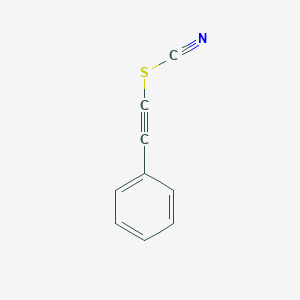 molecular formula C9H5NS B14429490 Thiocyanic acid, phenylethynyl ester CAS No. 83893-97-4