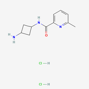 molecular formula C11H17Cl2N3O B1442963 N-(3-aminocyclobutyl)-6-methylpyridine-2-carboxamide dihydrochloride CAS No. 1306605-96-8