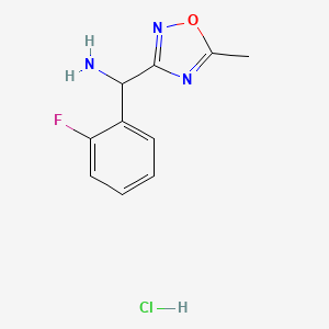 (2-Fluorophenyl)(5-methyl-1,2,4-oxadiazol-3-yl)methanamine hydrochloride
