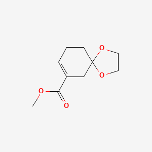 molecular formula C10H14O4 B14429698 Methyl 1,4-dioxaspiro[4.5]dec-7-ene-7-carboxylate CAS No. 79678-14-1