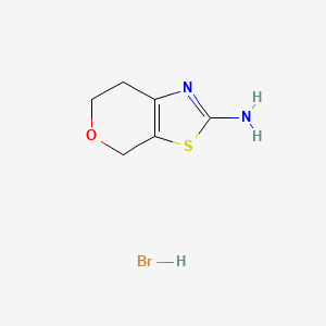 4H,6H,7H-pyrano[4,3-d][1,3]thiazol-2-amine hydrobromide