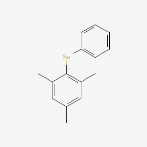 molecular formula C15H16Se B14429773 Benzene, 1,3,5-trimethyl-2-(phenylseleno)- CAS No. 83859-33-0