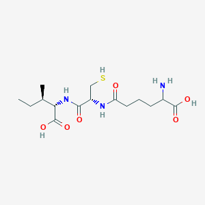molecular formula C15H27N3O6S B14429780 N-(5-Amino-5-carboxypentanoyl)-L-cysteinyl-L-alloisoleucine CAS No. 79866-62-9