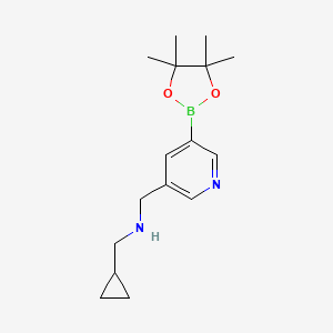 1-cyclopropyl-N-((5-(4,4,5,5-tetramethyl-1,3,2-dioxaborolan-2-yl)pyridin-3-yl)methyl)methanamine