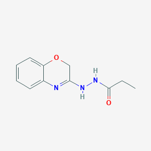 molecular formula C11H13N3O2 B14429977 Propanoic acid, 2-(2H-1,4-benzoxazin-3-yl)hydrazide CAS No. 78959-28-1