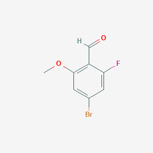 molecular formula C8H6BrFO2 B1443001 4-Bromo-2-fluoro-6-methoxybenzaldehyde CAS No. 856767-09-4