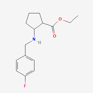 molecular formula C15H20FNO2 B1443009 Ethyl 2-[(4-Fluorobenzyl)amino]cyclopentanecarboxylate CAS No. 1355334-68-7